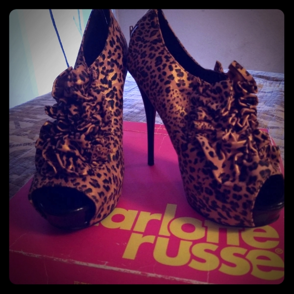 Leopard print heels